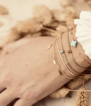 Bracelet Velasquez - Acier Doré | Agate Blanche