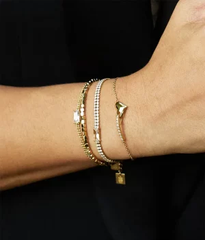 Bracelet Sélénia - Acier Doré