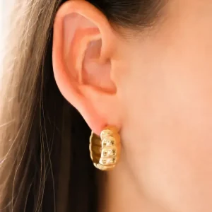 Boucles d'oreilles Adorable - Acier Doré