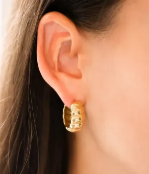 Boucles d'oreilles Adorable - Acier Doré