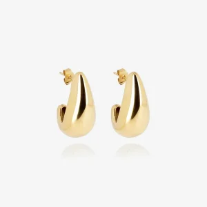 Boucles d'oreilles Agua - Acier Doré