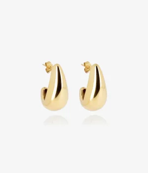Boucles d'oreilles Agua - Acier Doré