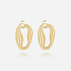 Boucles d'oreilles Alessia - Acier Doré