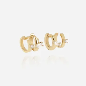 Boucles d'oreilles Angela - Acier Doré