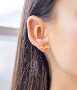 Boucles d'oreilles Cosima - Acier Doré