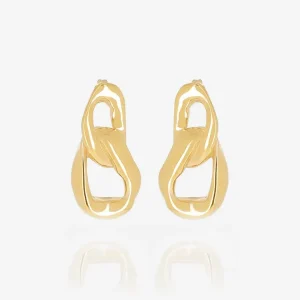 Boucles d'oreilles Emon - Acier Doré