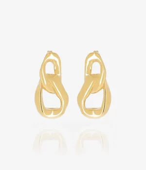 Boucles d'oreilles Emon - Acier Doré