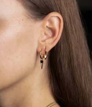 Boucles d'oreilles Galia - Acier Doré