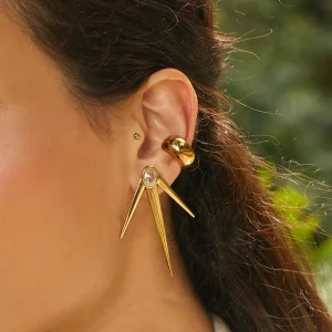 Boucles d'oreilles Gaspard - Acier Doré