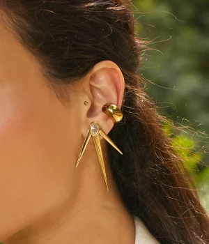 Boucles d'oreilles Gaspard - Acier Doré