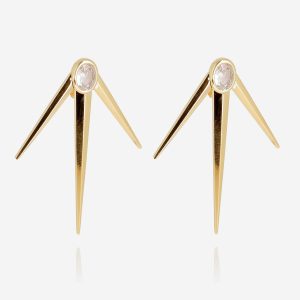Boucles d'oreilles Gaspard - Acier Doré