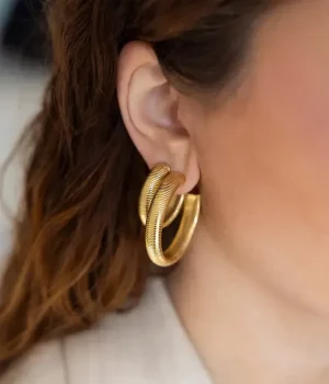 Boucles d'oreilles Itachi - Acier Doré