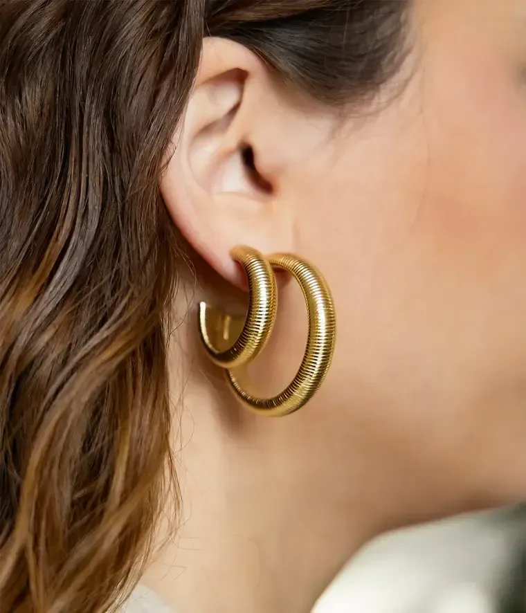 Boucles d'oreilles Kaneko - Acier 2