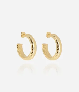 Boucles d'oreilles Kaneko - Acier Doré