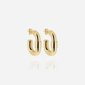 Boucles d'oreilles Lacia - Acier Doré