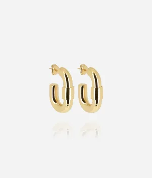 Boucles d'oreilles Lacia - Acier Doré