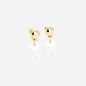 Boucles d'oreilles Leodie - Acier Doré