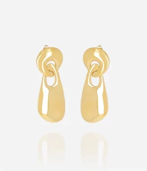 Boucles d'oreilles Louiza - Acier Doré