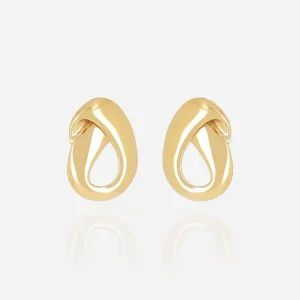 Boucles d'oreilles Magda - Acier Doré