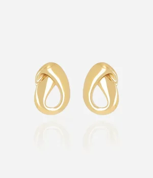 Boucles d'oreilles Magda - Acier Doré