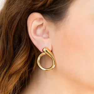 Boucles d'oreilles Malia - Acier Doré