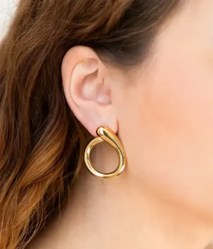 Boucles d'oreilles Malia - Acier Doré