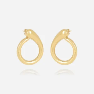 Boucles d'oreilles Malia - Acier Doré