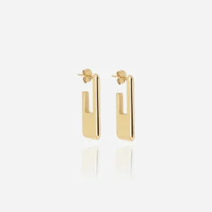 Boucles d'oreilles Nymphe - Acier Doré