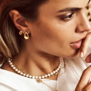 Boucles d'oreilles Phoebe - Acier Doré