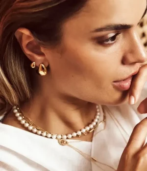 Boucles d'oreilles Phoebe - Acier Doré
