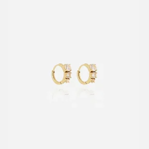 Boucles d'oreilles Sable - Acier Doré
