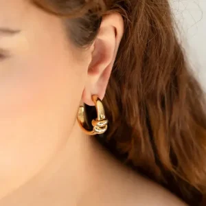 Boucles d'oreilles Theope - Acier