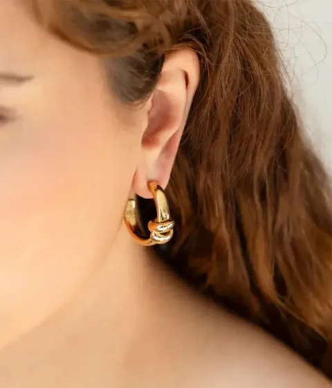 Boucles d'oreilles Theope - Acier