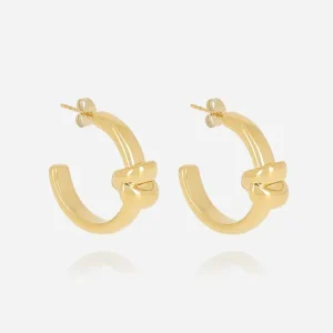 Boucles d'oreilles Theope - Acier Doré