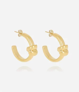 Boucles d'oreilles Theope - Acier Doré