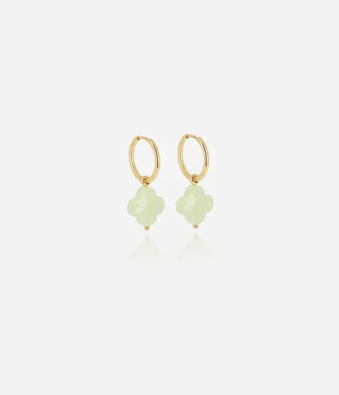 Boucles d'oreilles Vega - Acier Doré | Amazonite