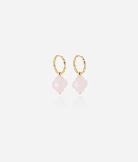 Boucles d'oreilles Vega - Acier Doré | Rose