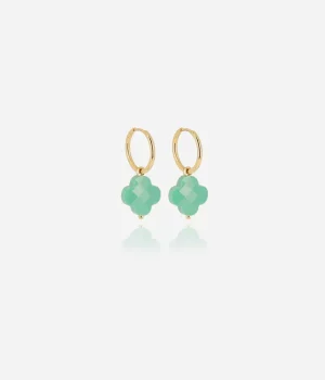 Boucles d'oreilles Vega - Acier Doré | Turquoise