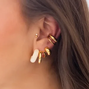 Boucles d'oreilles Velorum - Acier Doré