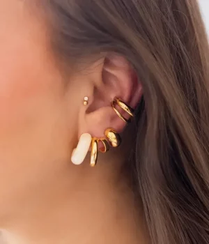 Boucles d'oreilles Velorum - Acier Doré