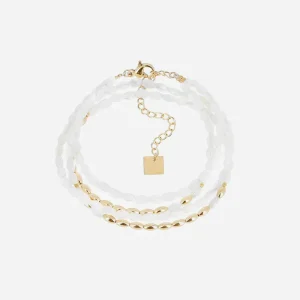 Bracelet Ayano - Acier Doré Nacre
