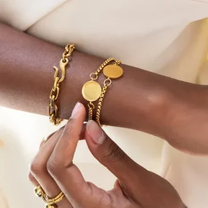 Bracelet Eita - Acier Doré