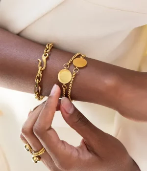 Bracelet Eita - Acier Doré