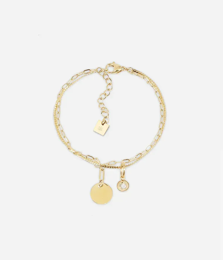 Bracelet Fretia - Acier Doré