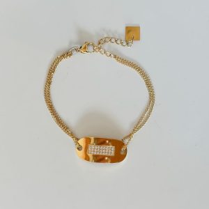 Bracelet Gourmette - Acier Doré