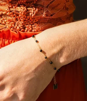 Bracelet Hinaku - Acier Doré | Nacre