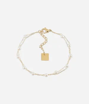 Bracelet Hinaku - Acier Doré Nacre