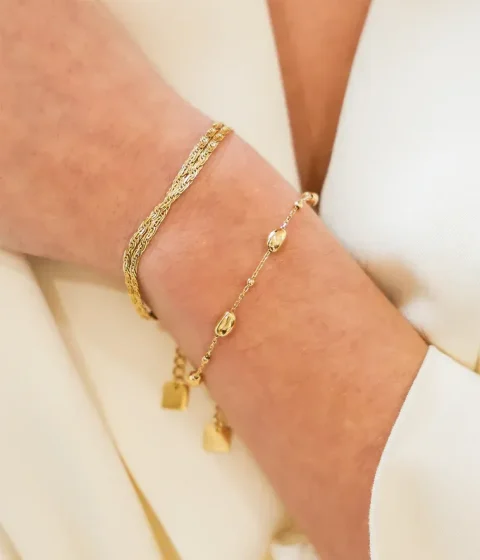 Bracelet Oliva - Acier Doré