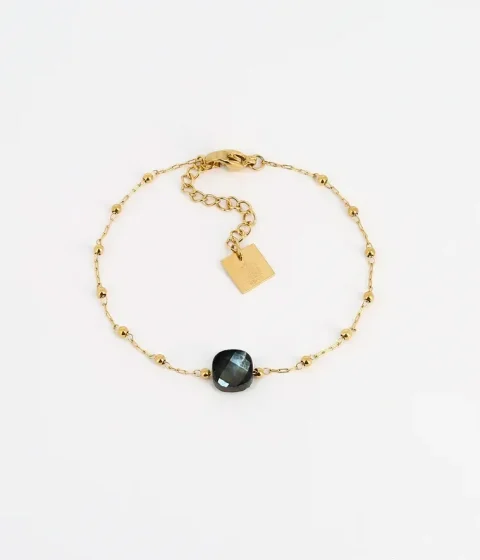 Bracelet Pablo - Acier Doré Labradorite