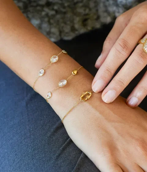 Bracelet Solyne - Acier Doré